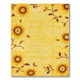 Sunflower Border Yellow Area Rug
