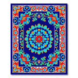 Vibrant Navy Persian Mandala Area Rug