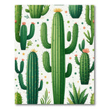 Whimsical Green Cactus Succulent Area Rug
