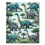 Playful Dinosaur Jungle Area Rug