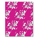 Vibrant Pink Hibiscus Floral Area Rug