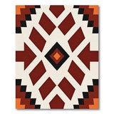 Red Bold Red Diamond Southwestern Area Rug