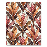 Torch Ginger Flower Leaf Pattern Area Rug