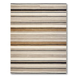 Modern Brown Tan Striped Area Rug