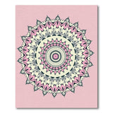 Geometric Modern Pink Mandala Geometric Area Rug