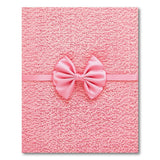 Pink Shag Area Rug with Oversized Satin Bow