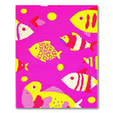 Playful Cartoon Fish Pink Area Rug