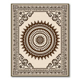 Elegant Beige Mandala Persian Area Rug