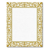 Elegant Gold Ornate Border Area Rug