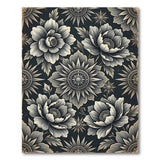 Vintage Peony Sunburst Area Rug