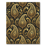 Gold Paisley on Black Traditional Persian Rug