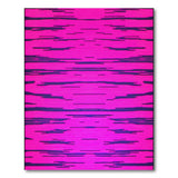 Vibrant Pink Navy Wavy Stripe Area Rug