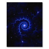 Cosmic Blue Spiral Galaxy Area Rug