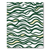 Green Ocean Wave Area Rug