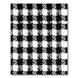 Black White Houndstooth Check Area Rug