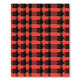 Bold Red Black Arrow Geometric Area Rug