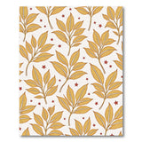Golden Leaf Star Pattern Area Rug
