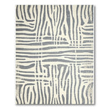 Distressed Grey Zebra Stripe Area Rug
