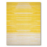 Yellow Vibrant Yellow Geometric Stripe Area Rug