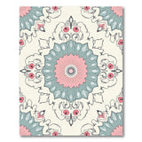 Teal Pink Mandala Persian Floral Rug