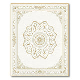 Ornate Gold Floral Medallion Gold and Silver Area Rug