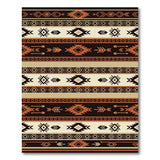 Brown and Tan Southwestern Southwestern Geometric Brown Tan Area Rug