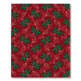 Vintage Holly Berry Leaf Red Area Rug