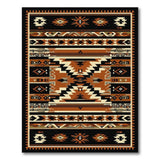 Southwestern Geometric Area Rug Black Terracotta