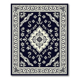 Black and White Medallion Ornate Black White Persian Medallion Area Rug
