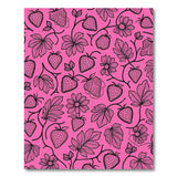 Playful Pink Strawberry Fruit Pattern Area Rug