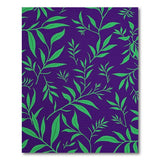 Purple Eucalyptus Leaf Silhouette Area Rug