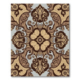 Ornate Brown Tan Traditional Persian Rug