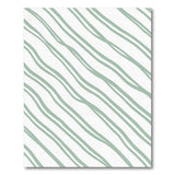 Wavy Green Stripe Area Rug