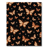 Orange Butterfly Pattern Area Rug