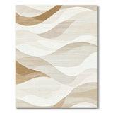 Beige and Neutral Abstract Area Serene Beige Wave Abstract Area Rug