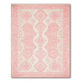 Pink Pink Geometric Southwestern Area Rug
