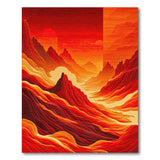 Fiery Red Canyon Sunset Area Rug