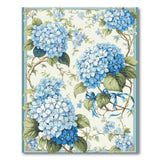 Blue Hydrangea Floral Vintage Area Rug