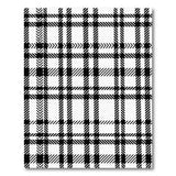 Bold Black White Plaid Geometric Area Rug