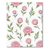 Blush Peony Floral Pattern Area Rug