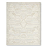 Beige Geometric Wave Area Rug
