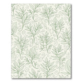 Elegant Green Leaf Swirl Area Rug