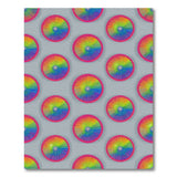 Vibrant Rainbow Circle Geometric Area Rug