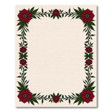 Red Red Floral Border Area Rug