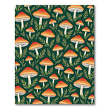 Whimsical Red Mushroom Fern Area Rug