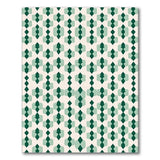 Emerald Teal Diamond Geometric Area Rug