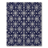 Navy Snowflake Geometric Modern Area Rug