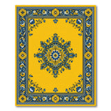 Yellow Floral Vintage Yellow Floral Medallion Area Rug