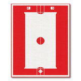 Red Sumo Dohyo Geometric Area Rug