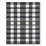 Rustic Farmhouse Black and White Black White Buffalo Check Woven Area Rug